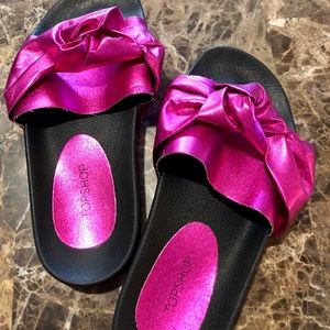 Topshop pink slides